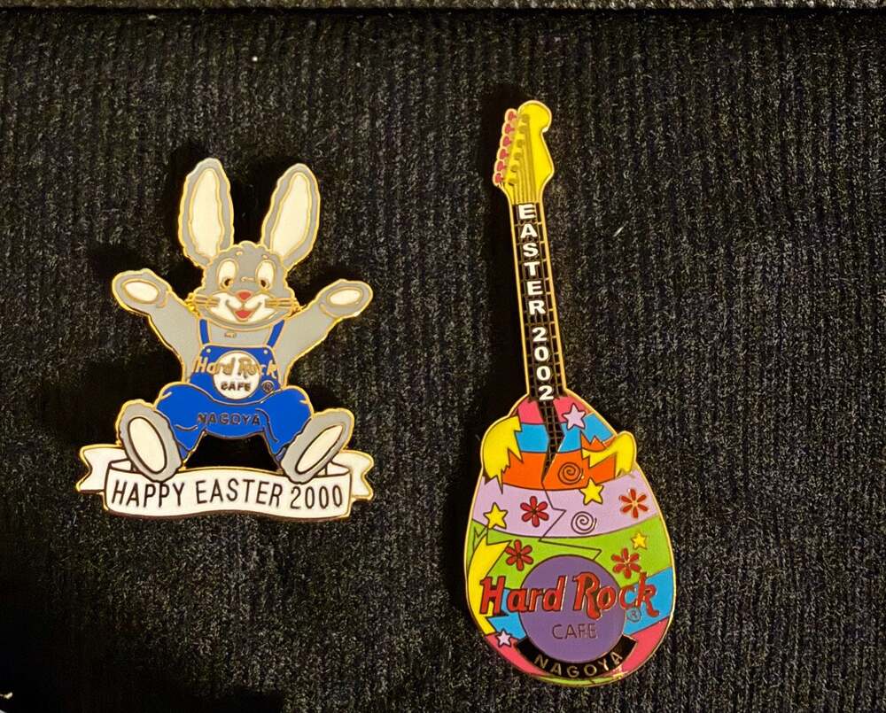 Hard Rock Cafe Nagoya Easter Pins - Lot of 2